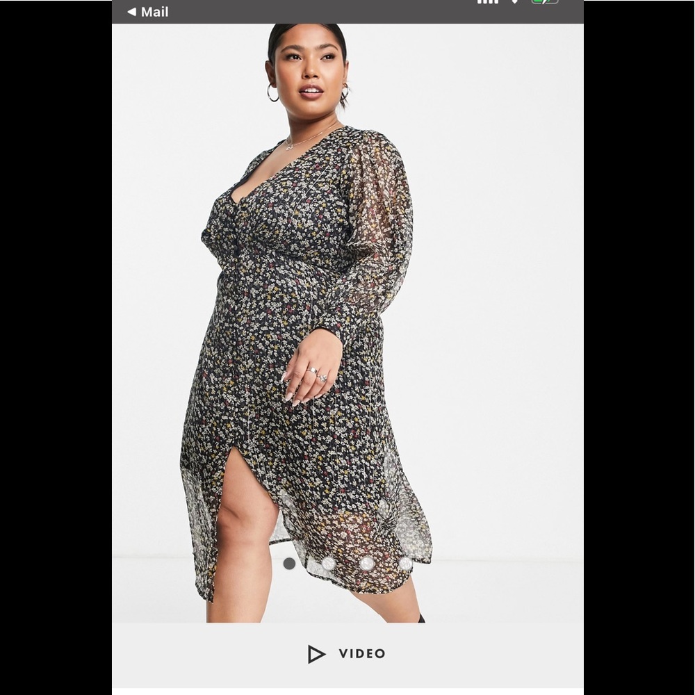 V-Neck Tea Dress